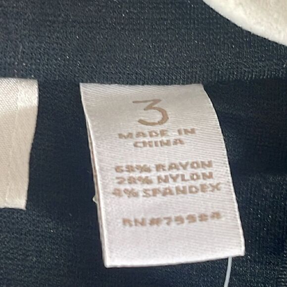 Chico’s jacket womens large Ponte perfect Sport Solid Black zip up New - Picture 7 of 9